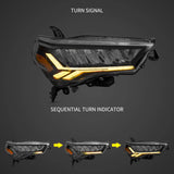 LED Headlight Assembly Reflection Bowl Chrome For 2014-2022 Toyota 4Runner 5th Gen (N280）