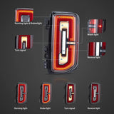 LED Tail Lights Assembly With Dynamic Welcome Lighting For 2021-2024 Ford Bronco