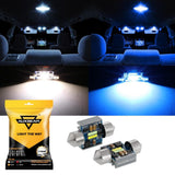🆕(2pcs/set) Dual Color Switchback 31MM/36MM/39MM/41 42MM 1860CSP 6500K Cool White& 5000K Natural White LED Festoon Canbus For Interior Dome Map License Plate Bulbs