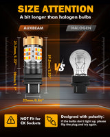 🆕 T25 3157D LED Front Turn Signal & DRL Light Bulbs 50W 4000LM CAN-Bus Error Free Dual Color Switchback White & Amber B21-PRO Series | 2 Bulbs