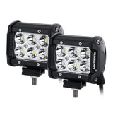 7" LED Halo Headlights+5D-PRO 52" Straight LED Light Bar+Windshield Mounting Brackets 18W Pod Lights Set for Jeep Wrangler TJ