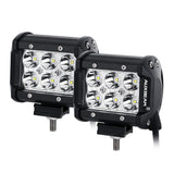 7" LED Halo Headlights + 4" Inch LED Fog Lights with DRL + 5D-PRO 52" Straight LED Light Bar + Windshield Mounting Brackets + 18W Spot Beam Pod Lights Set for for Jeep Wrangler JK