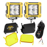 3 Inch 40W LED Pods Light Spot/Flood Multicolor frame with wiring harness for SUV ATV UTV Trucks Pickup Boat