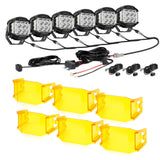 V-MAX Series Combo Beam Side Shooter LED Pod Lights with Amber DRL