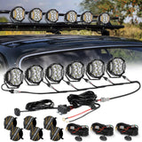 V-ULTRA Series LED Side Shooter Amber/White Pod Lights with Amber DRL