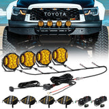 V-ULTRA Series LED Side Shooter Amber/White Pod Lights with Amber DRL