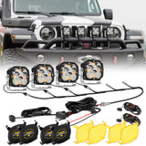 XP-ULTRA Series 4.5 Inch Combo Beam LED Pod Lights Off Road Lights with Amber DRL