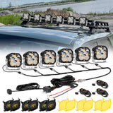 XP-ULTRA Series 4.5 Inch Combo Beam LED Pod Lights Off Road Lights with Amber DRL