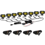 R4 Series | 4 Inch 60W LED Pods Light Flood Beam Amber Light