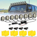 CUBE-Z Series 4 Inch LED Pod Lights Off Road Lights with White DRL & Amber Turn Signal Lights