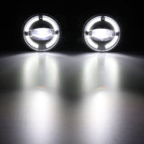 (2pcs/set) 4" 60W LED Fog Lights with White Halo Ring DRL for Jeep Wrangler JK/ Jeep Grand Cherokee/ Dodge