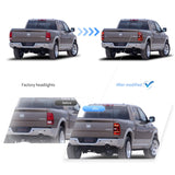 LED Tail Lights Assembly With Red Sequetial Turn Signal For 2009-2018 Dodge Ram 4th Gen (DS/DJ/D2)