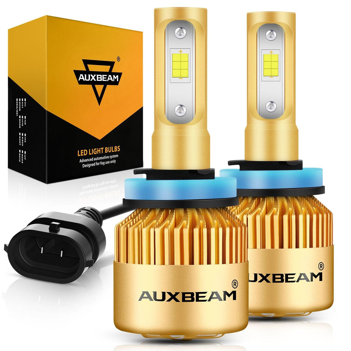 H11 LED Headlight Bulbs 72W 10000LM S3 Series Fan Cooling 6500K Cool White | 2 Bulbs