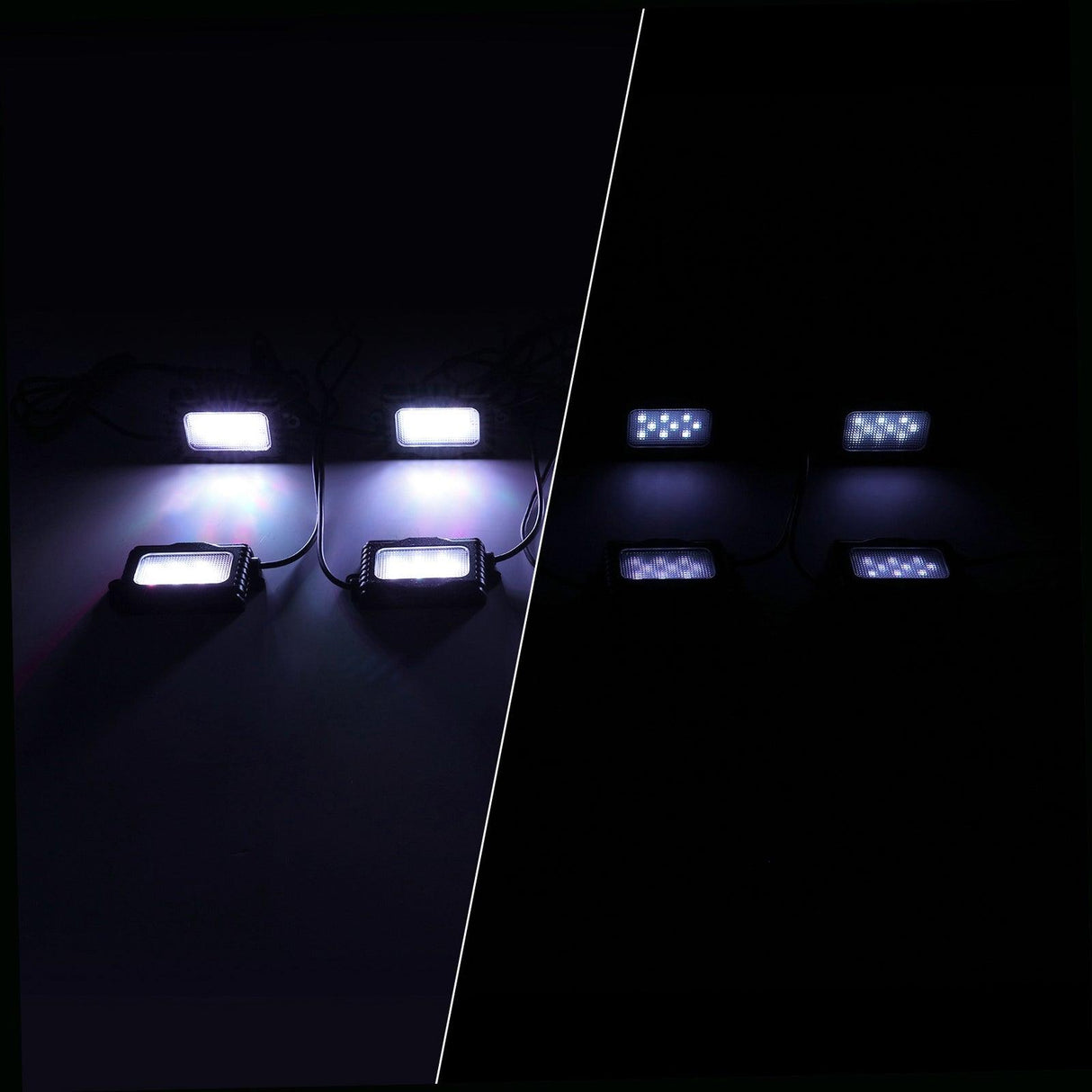 Magic Dream Color RGB LED Rock Lights Kit with Bluetooth APP Control, Multicolor Chasing Neon Underglow Lights for ATV UTV