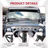52" Straight Light Bar 2 IN 1 Design Windshield Mounting Brackets for 2007-2017 Jeep Wrangler JK