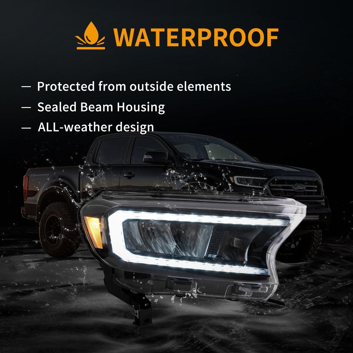 LED Headlight Assembly Reflection Bowl For 2015-2022 Ford Ranger 3th Gen P375