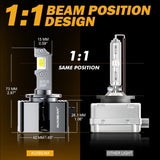 For 2013-2019 GMC Acadia HID D3S LED Headlight Bulbs