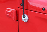 Radio Antenna Base Cover Trim Antenna Mount Decoration Bezel for Jeep Wrangler JL 2018-2022 (Black/ Red/ Silver)