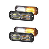 (4PSC/SET) 12LED/24LED Emergency Surface Mount Grill Strobe Light for Trucks Vehicles ATV RV Cars Van