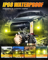 5202 5202 5201 PS24W H16EU LED Fog Light/DRL Bulbs 44W 8000LM 3000K Golden Yellow Z3 Series | 2 Bulbs
