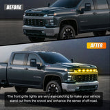 (5pcs/set)  LED Front Grille Lights Raptor Style Amber Light Universal Car Modification
