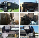 3 Inch LED Pods Light Spot/Flood Beam & Rear Roof Reversing Light LED Pod Light Brackets for 2013-2021 Polaris Ranger 570/800/900/900xp/1000/1000xp