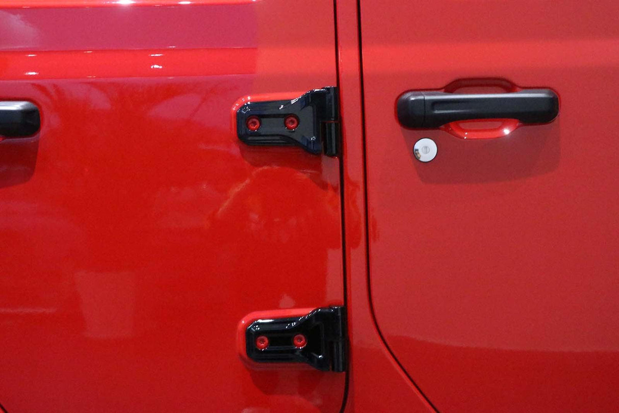 (8pcs/set) Door Hinge Shell for Jeep Wrangler JL 2018-2022 (Black/ Red/ Silver)