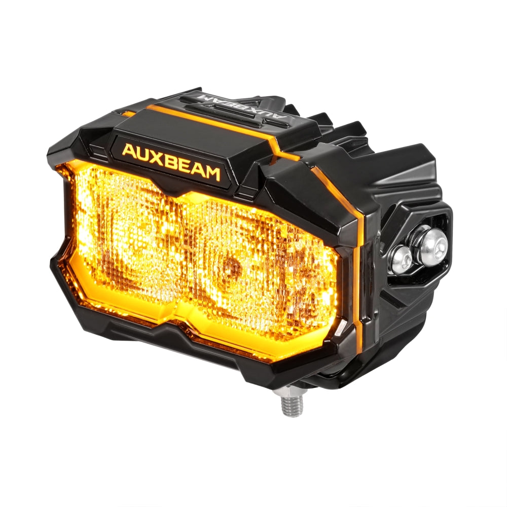 Auxbeam MASTER-T Series 5" Flood Beam Off-Road Lights Amber Backlight