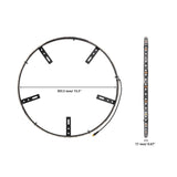(4pcs/set) 15.5" RGB LED Wheel Ring Lights Magic Dream Color Neon Rim Light with APP & RF Remote Control