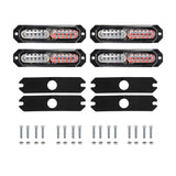 (4PSC/SET) 12LED/24LED Emergency Surface Mount Grill Strobe Light for Trucks Vehicles ATV RV Cars Van