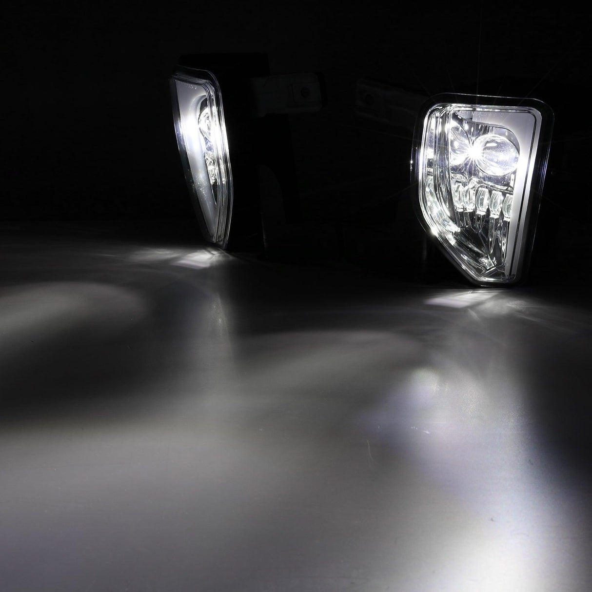 (2pcs/set) 45W DOT Approved LED Fog Lights with DRL for 2016-2018 Chevy Silverado 1500 (Chrome)
