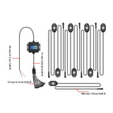 Dome Light UTV Interior Light Universal Roll Bar Cage Mount + RGB LED Rock Light Set for Polaris, Can-Am, UTV, ATV, Off-road Vehicle