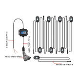 RGB LED Rock Light Set with Bluetooth Controller for GMC Sierra AT4 GMC Sierra 1500/2500/3500