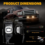 LED Fog Lights with White DRL & Amber Turn Signals for FORD F250 F350 F450 F550 Super Duty 2005 2006 2007