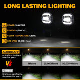 LED Fog Lights with White DRL & Amber Turn Signals for FORD F250 F350 F450 F550 Super Duty 2005 2006 2007