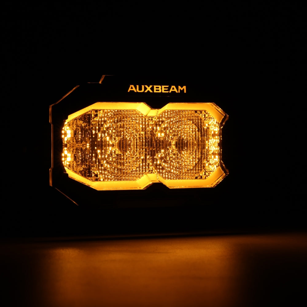 Auxbeam MASTER-T Series 5" Flood Beam Off-Road Lights Amber Backlight