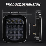 (2pcs/set) Universal Tail Lights 16LEDs for Jeep Wrangler YJ TJ CJ Truck Trailer Boat (Smoked)