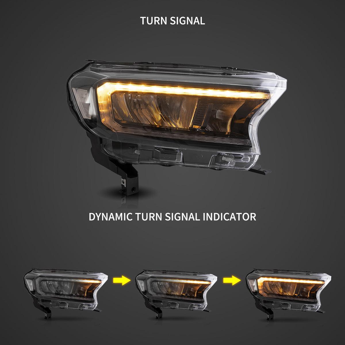 LED Headlight Assembly Reflection Bowl For 2015-2022 Ford Ranger 3th Gen P375