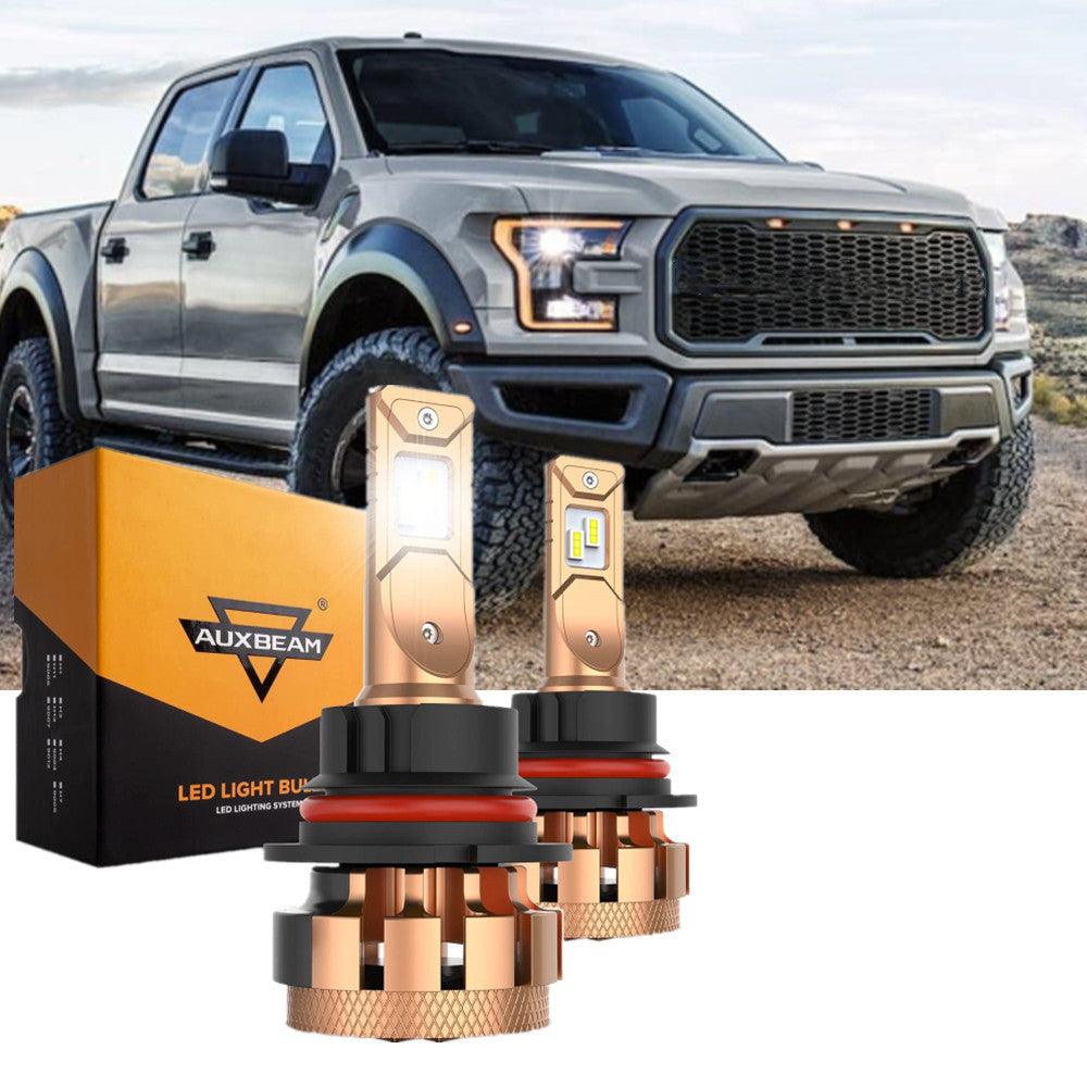 For 2000-2003 Ford F150 F-16 Plus Series 9007 Built-in Canbus Automotive Grade 14000LM LED Light Bulbs High Low Beam Bundle