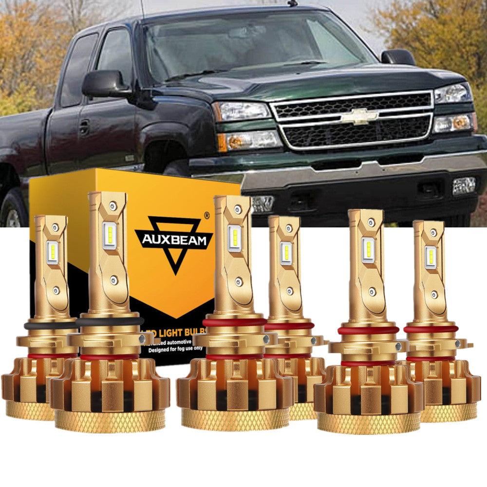 For 2007 Chevrolet Silverado 1500 HD Classic F-16 Plus Series Built-in Canbus Automotive Grade 14000LM LED Light Bulbs High Low Beam Bundle
