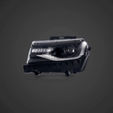LED Headlight Assembly Dual Beam Projector Black For 2014-2015 Chevrolet Camaro
