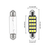 41MM 578 211-2 212-2 214-2 1.61" Festoon LED Interior/Dome/Map/License Plate Light Bulbs 2.7W 500LM 6500K White | 2 Bulbs
