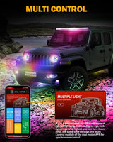Upgraded 9 Inch Round LED Headlight with RGB Halo Ring for Jeep Wrangler JL