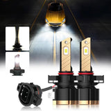 9012/HIR2 LED Headlight Bulbs 90W 22000LM Q20 Series 1:1 Halogen Size 6500K Cool White | 2 Bulbs