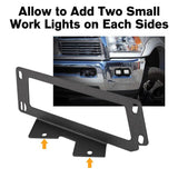 3 Inch LED Pods Lights with Additional Amber Covers & Dual Fog lights Hidden Bumper Mount Bracket for Dodge Ram 2500 3500 2010-2017