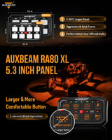 RA80 XL RGB Switch Panel, Larger Size, Toggle/ Momentary/ Pulsed Mode Supported