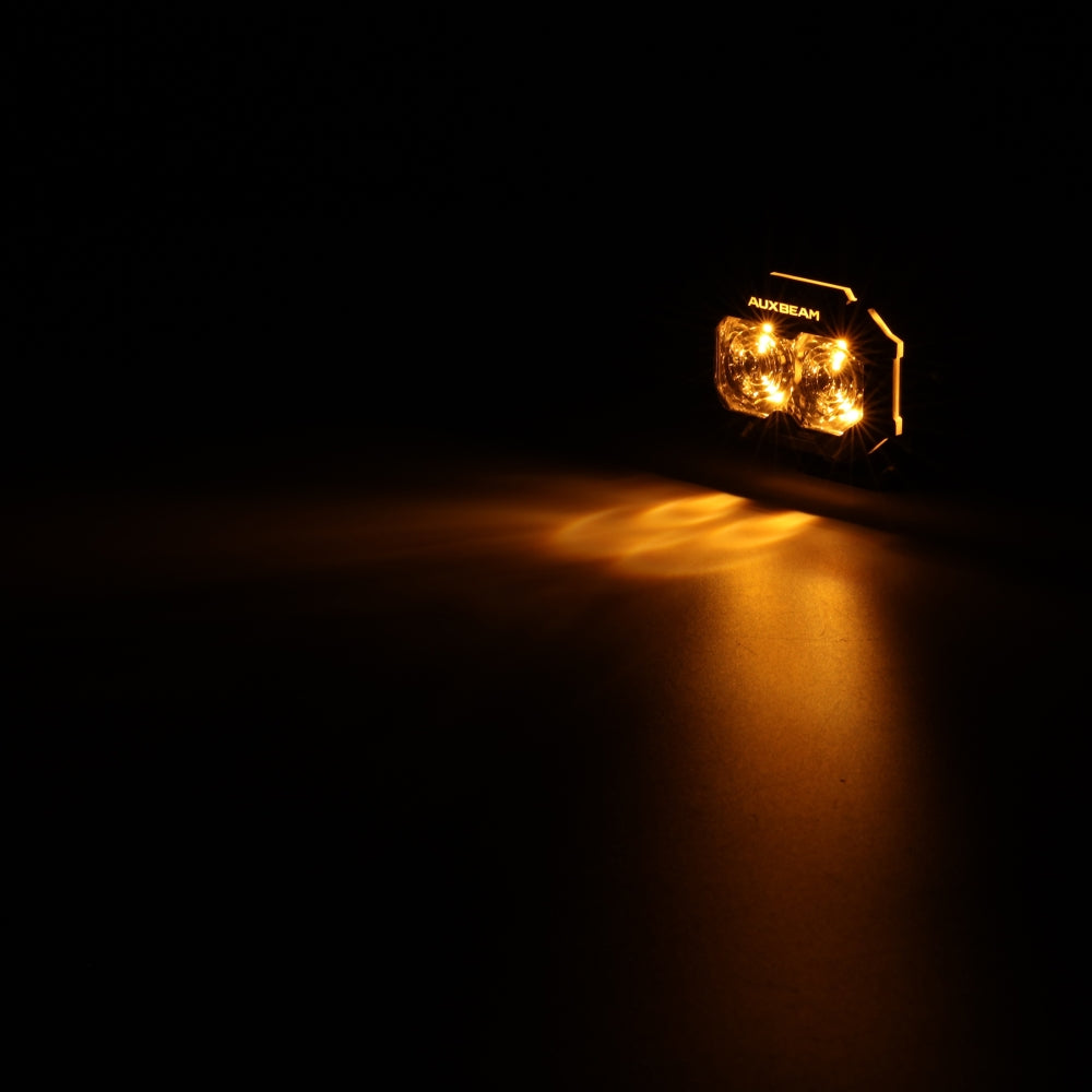 Auxbeam MASTER-T Series 3-Inch Spot Beam Off-Road Lights Amber Backlight