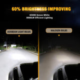 2004 2005 Mazda Miata 9005+9006 High Low Beam Combo LED Light Bulbs S2-Series COB 360° Beam 16000LM