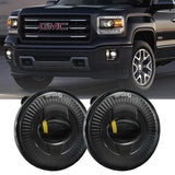 (2pcs/set) 24W Round Black LED Fog Lights 5202 for GMC Sierra 1500/2500/3500 2014-2018