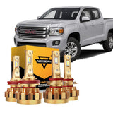 For 2015-2019 GMC Canyon F-16 Plus Series Built-in Canbus Automotive Grade 14000LM LED Light Bulbs High Low Beam Bundle